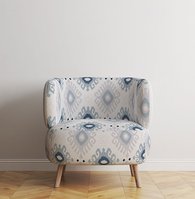 KENAYA 1 BLUE AND GREY FABRIC