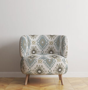 KENAYA 1 BLUE AND TAUPE  FABRIC