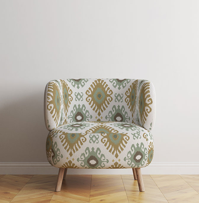 KENAYA 1 GREEN AND YELLOW FABRIC